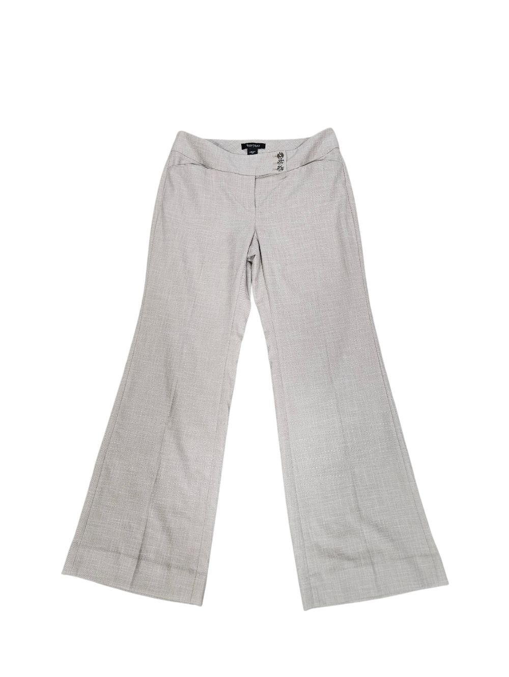 ​White House Black Market Flare Pants Size 6 Short Tan Career Office Siren - Picture 2 of 8